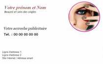 Modèle Carte de visite  onglerie pour beauté, soin, pédicure, manucure, onglerie à personnaliser en ligne avec modèle gratuit