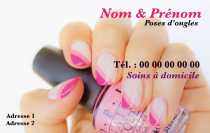 Modèle Carte de visite  onglerie pour beauté, soin, pédicure, manucure, onglerie à personnaliser en ligne avec modèle gratuit