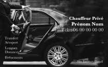 Modèle Carte de visite  taxi pour VTC, véhicule de tourisme avec chauffeur, chauffeur privé à personnaliser en ligne avec modèle gratuit