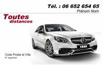 Modèle Carte de visite  taxi pour taxi, VSL, course à personnaliser en ligne avec modèle gratuit