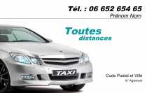 Modèle Carte de visite  taxi pour taxi, VSL, course à personnaliser en ligne avec modèle gratuit