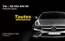 Modèle Carte de visite  taxi pour taxi, VSL, course à personnaliser en ligne avec modèle gratuit