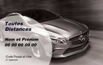 Modèle Carte de visite  taxi pour taxi, VSL, course à personnaliser en ligne avec modèle gratuit