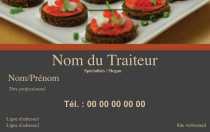 Modèle Carte de visite  Traiteur pour Gastronomie, Restauration, Traiteur à personnaliser en ligne avec modèle gratuit