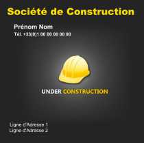 Modèle carte de visite carrée  travaux publics pour travaux Publics, Voierie, Construction à personnaliser en ligne avec modèle gratuit