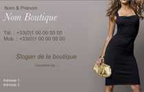 Modèle Carte de visite  vêtement pour vêtement mode féminine à personnaliser en ligne avec modèle gratuit