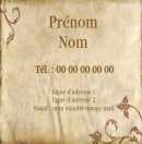 Modèle carte de visite carrée  vintage pour vintage, rétro, effet papier, année 50 à personnaliser en ligne avec modèle gratuit