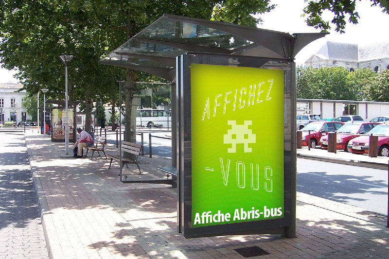 impression affiche Abri-bus publicitaire à l'unité pas cher revendeur , imprimer affiche Abri-bus grand format petite quantité pas chère en ligne , Affiche Abris-bus 120x176 pas chère en petite quantité