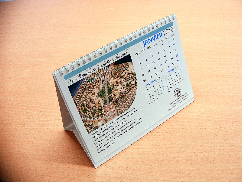 Calendriers chevalet - Étapes Print