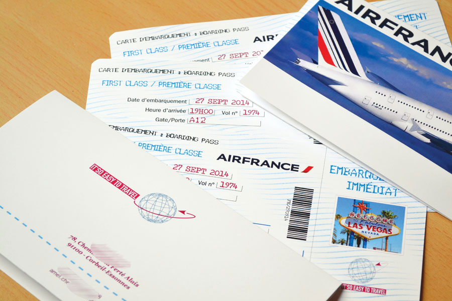 Faire-part NAISSANCE Billet d'AVION pas Cher, Original en 48H